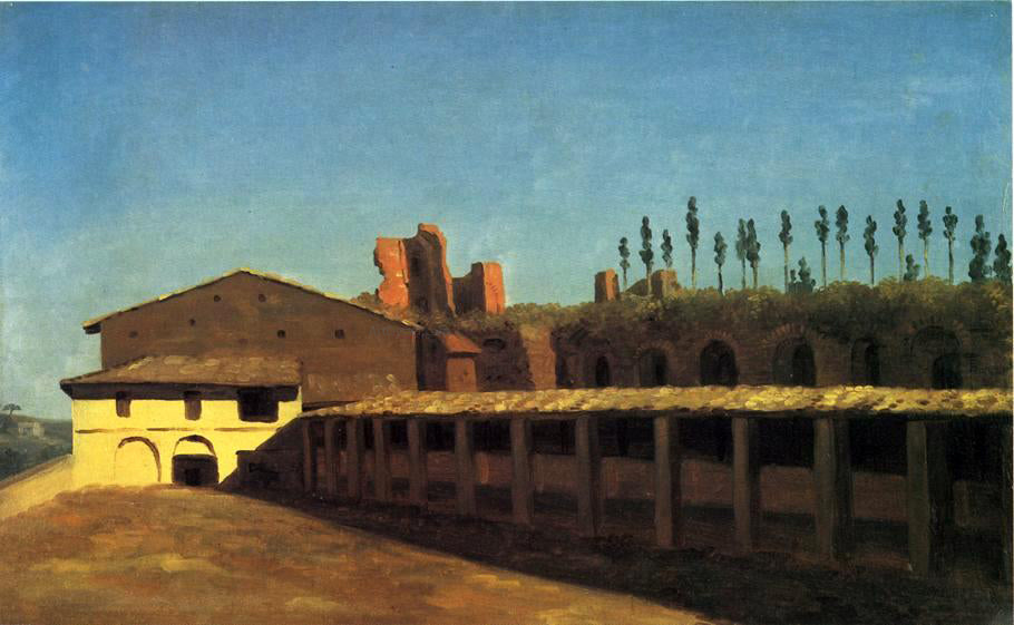 Pierre-Henri De Valenciennes Buildings at the Southwest End of the Palatine - Canvas Print