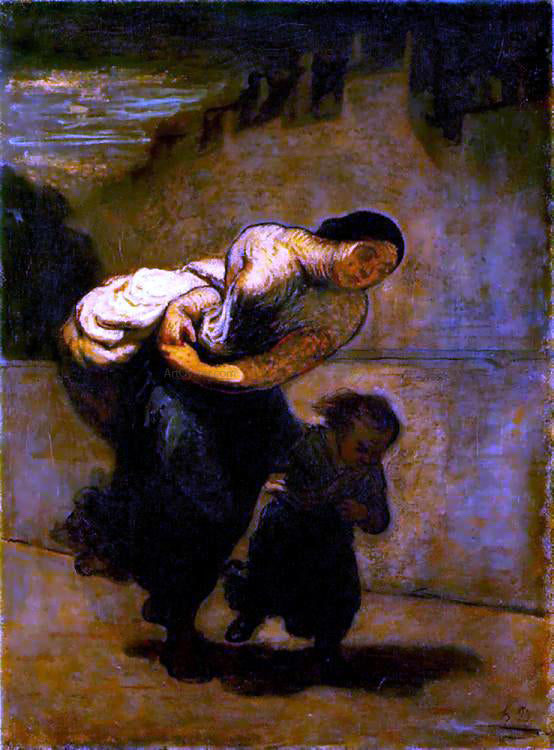 Honore Daumier Burden - Canvas Print