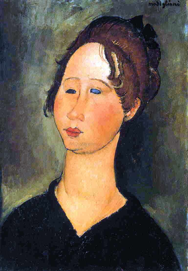 Amedeo Modigliani A Burgundian Woman - Canvas Print