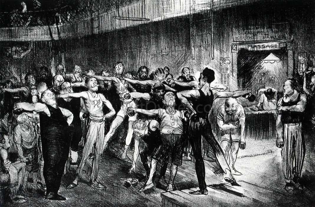 George Wesley Bellows Business-Men's Class - Canvas Print