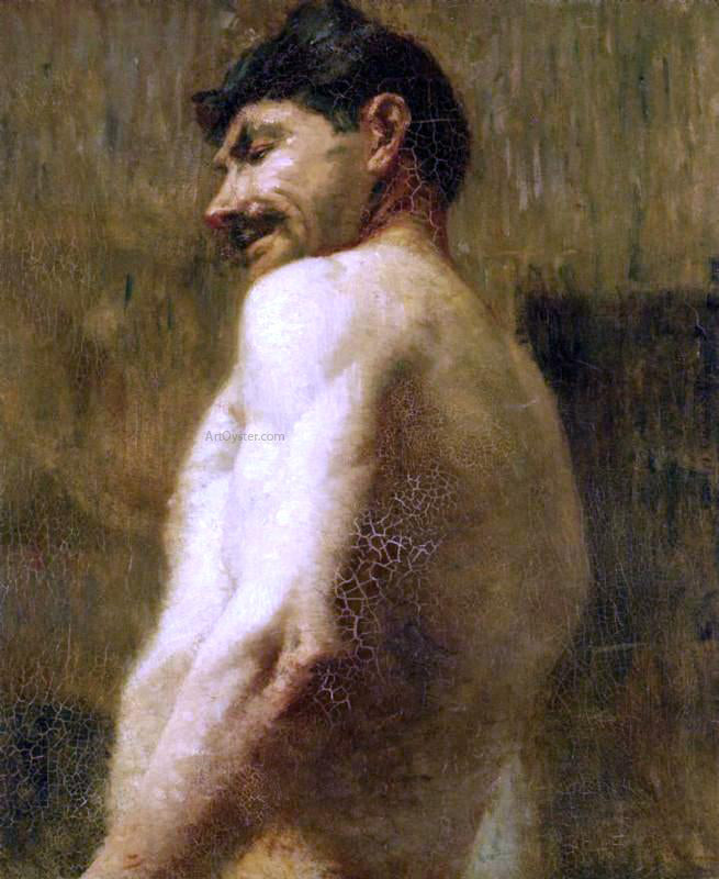 Henri De Toulouse-Lautrec Bust of a Nude Man - Canvas Print