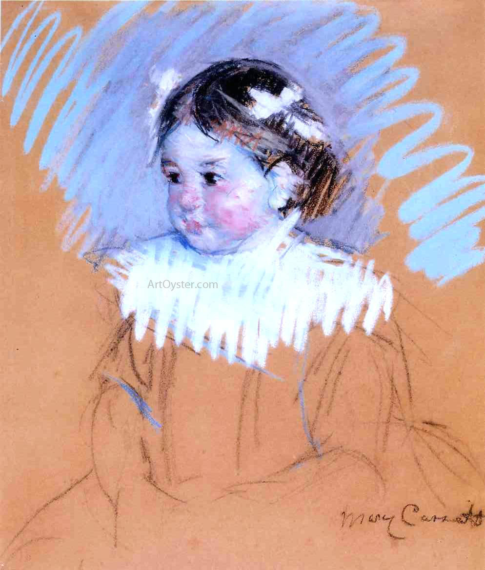 Mary Cassatt Bust of Ellen with Bows in Her Hair - Canvas Print