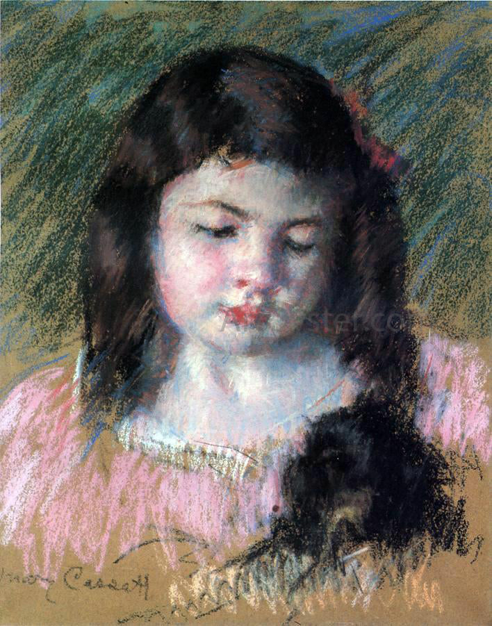 Mary Cassatt Bust of Francoise Looking Down - Canvas Print