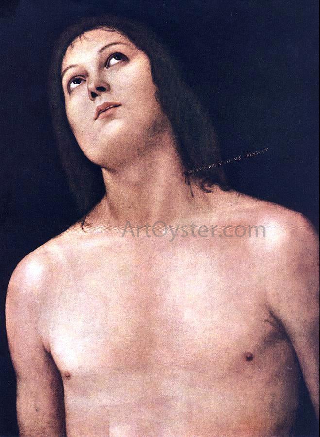 Pietro Perugino Bust of St. Sebastian - Canvas Print