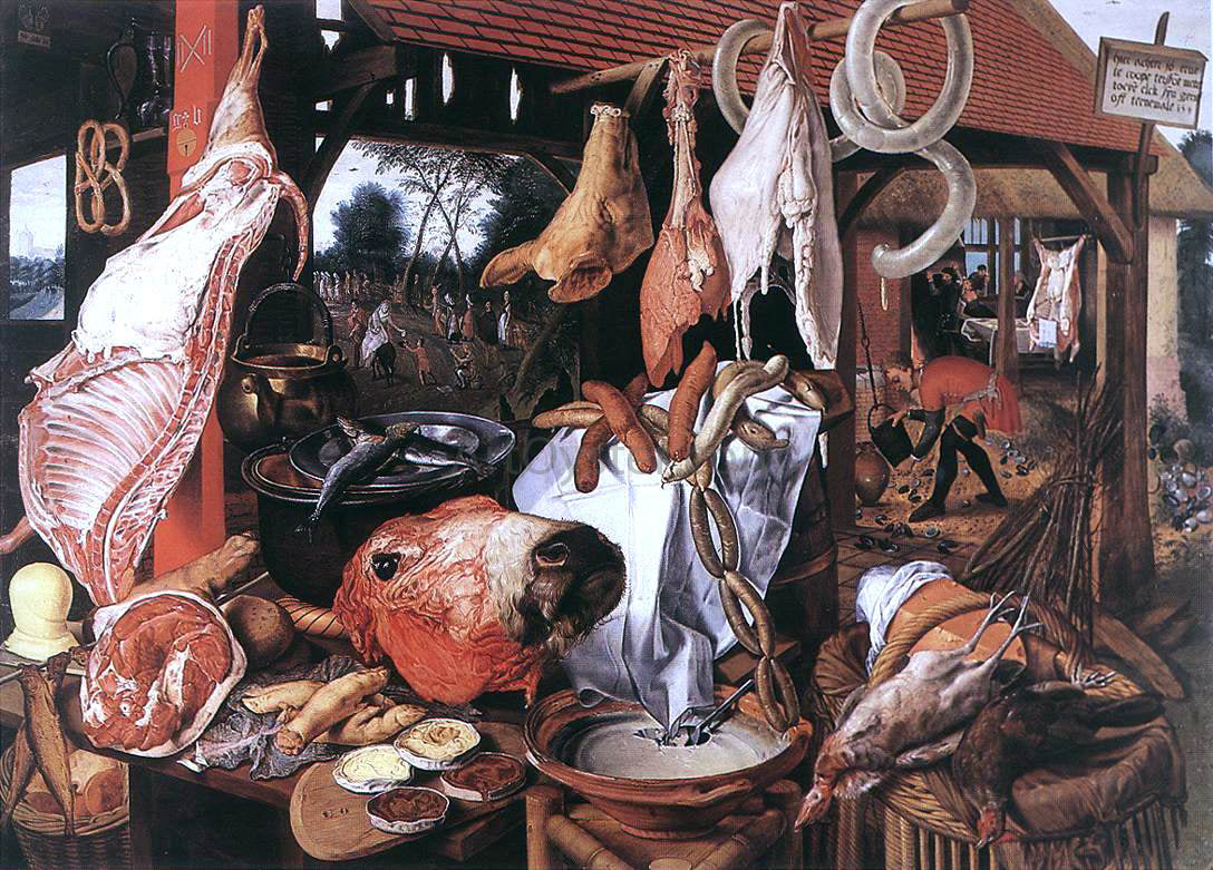 Pieter Aertsen Butcher's Stall - Canvas Print