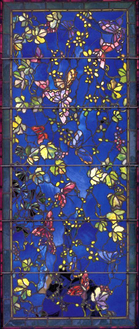 John La Farge Butterflies and Foliage - Canvas Print