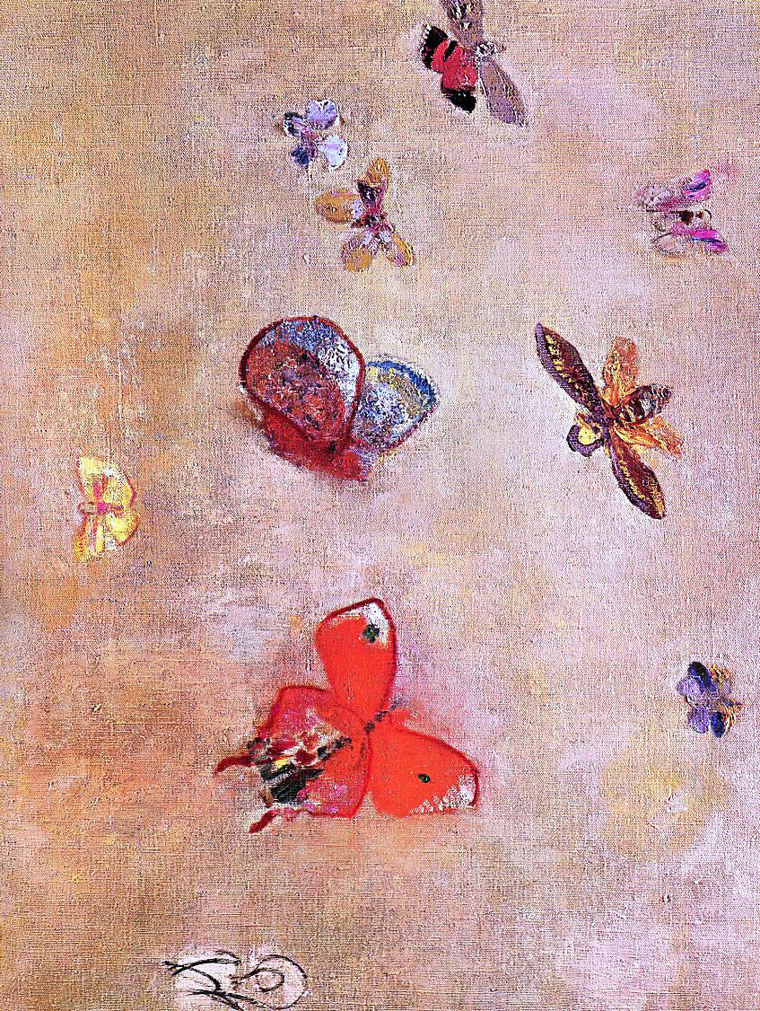 Odilon Redon Butterflies - Canvas Print