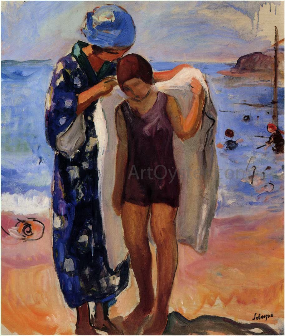 Henri Lebasque By the Beach - Canvas Print