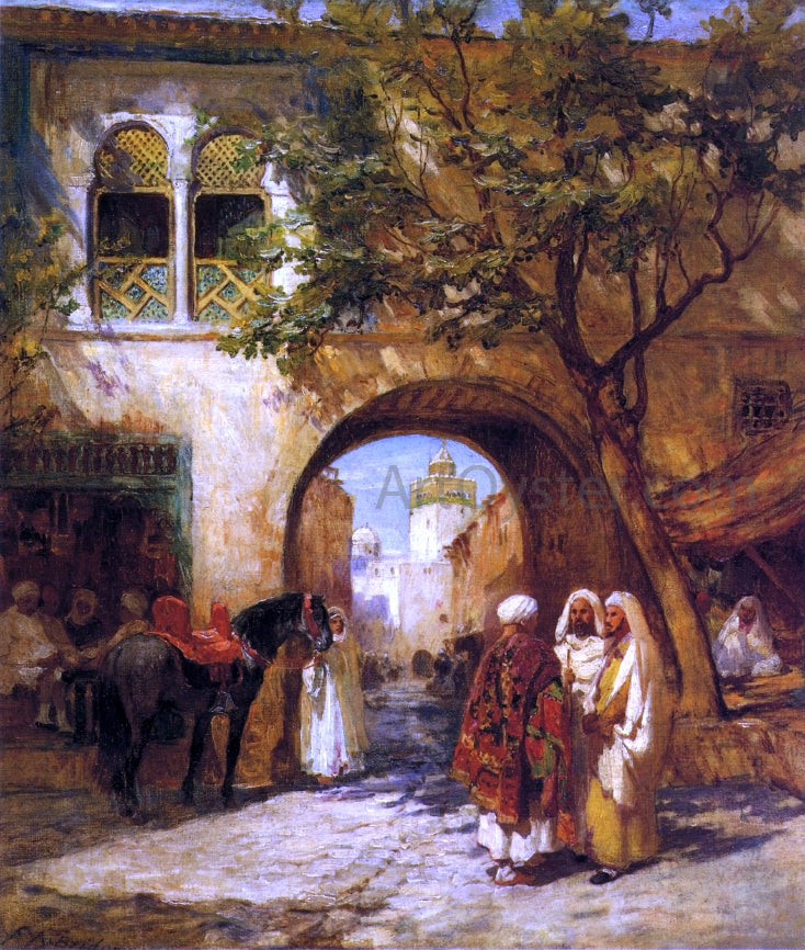 Frederick Arthur Bridgeman By the City Gate - Canvas Print