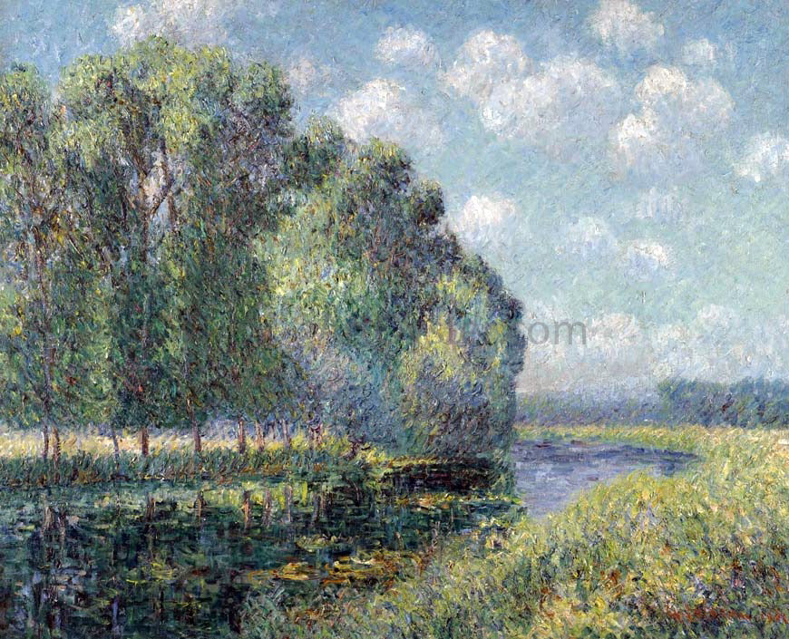 Gustave Loiseau By the Eure River in Spring - Canvas Print