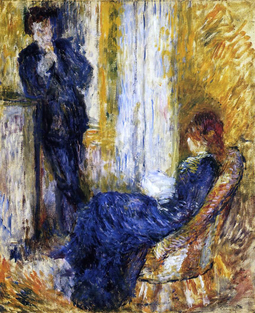 Pierre Auguste Renoir By the Fireside - Canvas Print