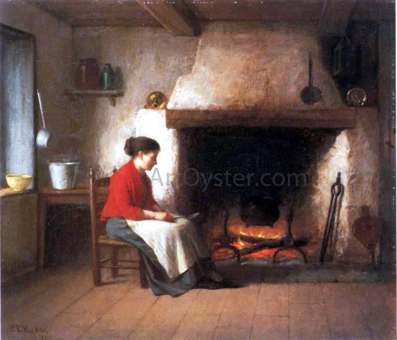 Platt Powell Ryder By the Hearth - Canvas Print