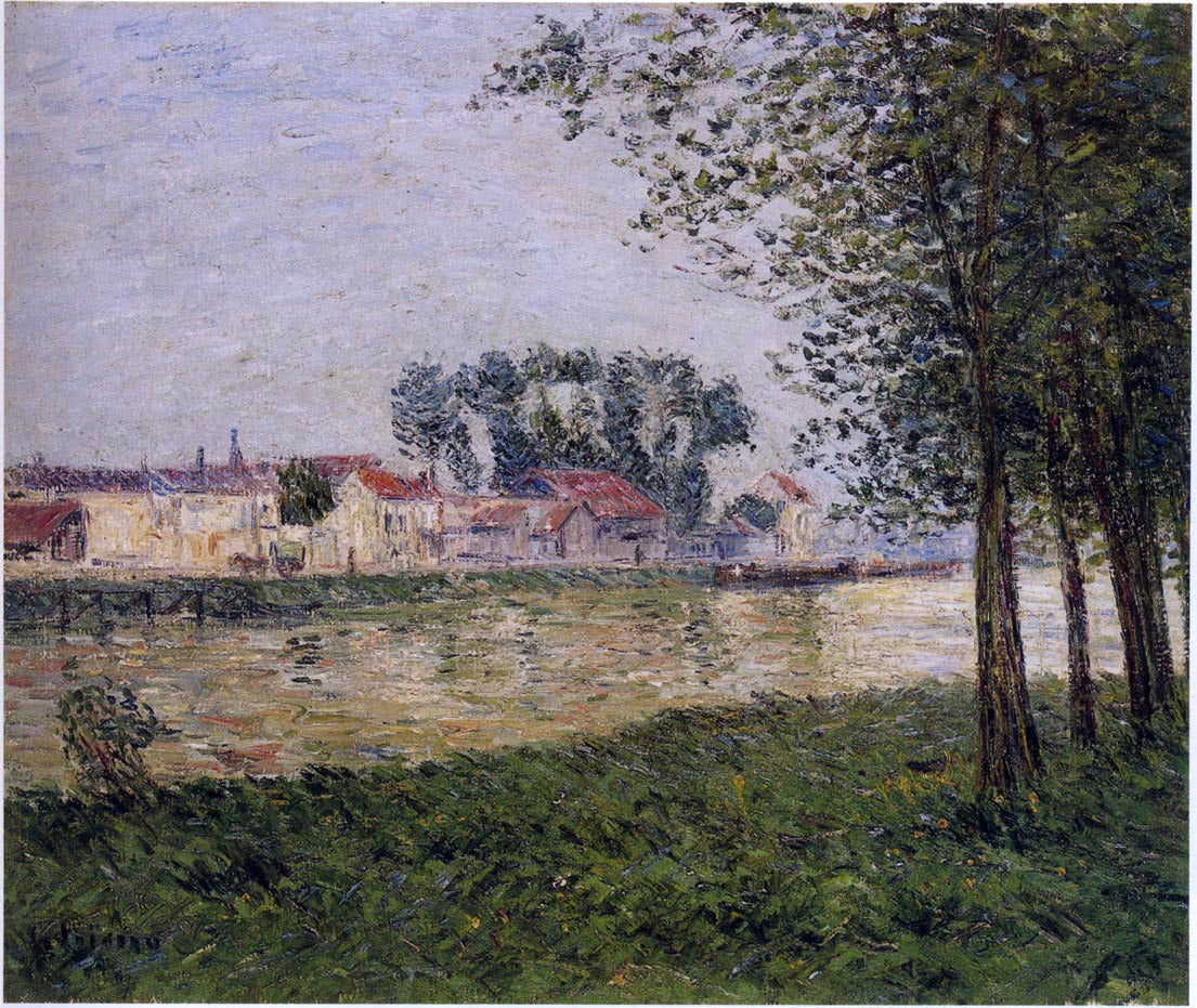 Gustave Loiseau By the Oise at Parmain - Canvas Print