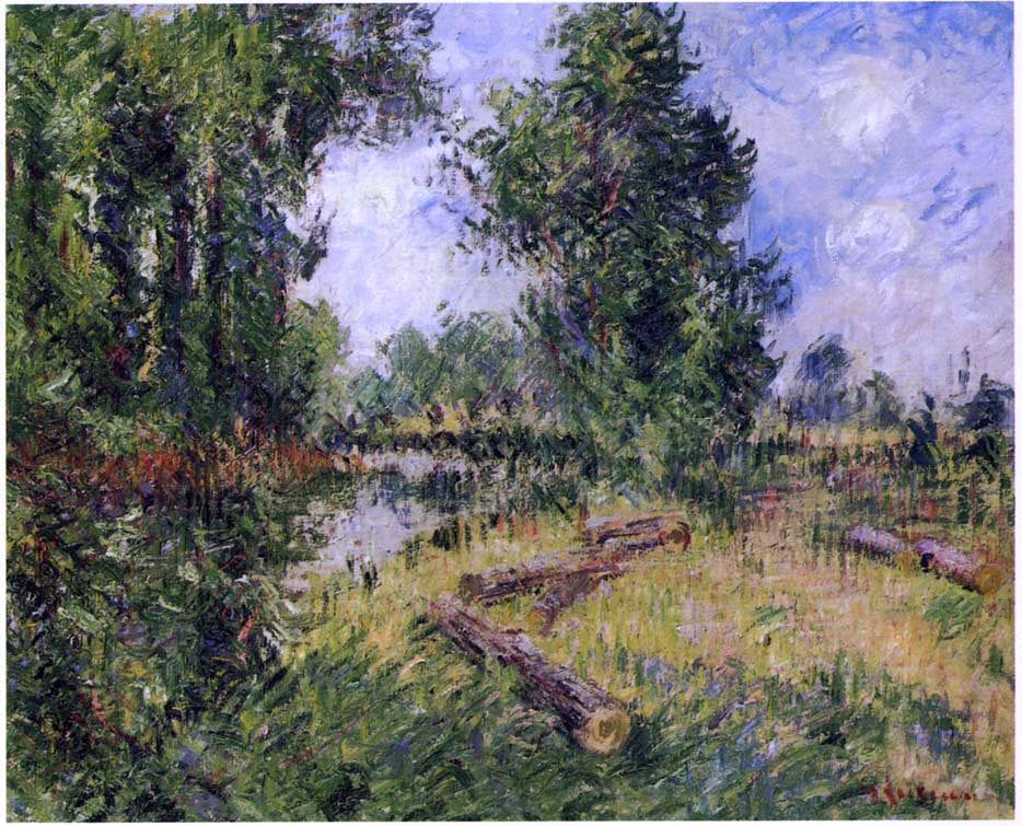 Gustave Loiseau By the Orne River near Caen - Canvas Print