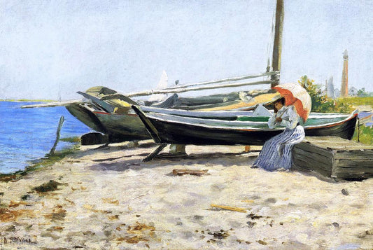 Addison Thomas Millar A Scene by the Seashore - Canvas Print