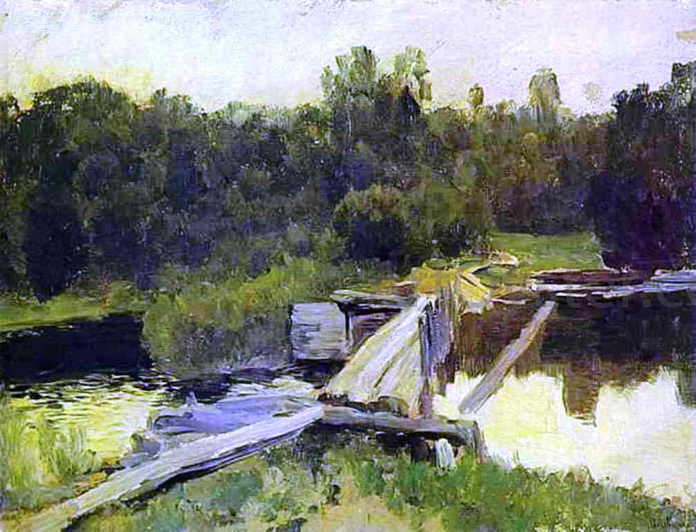 Isaac Ilich Levitan By the Whirlpool, Study - Canvas Print