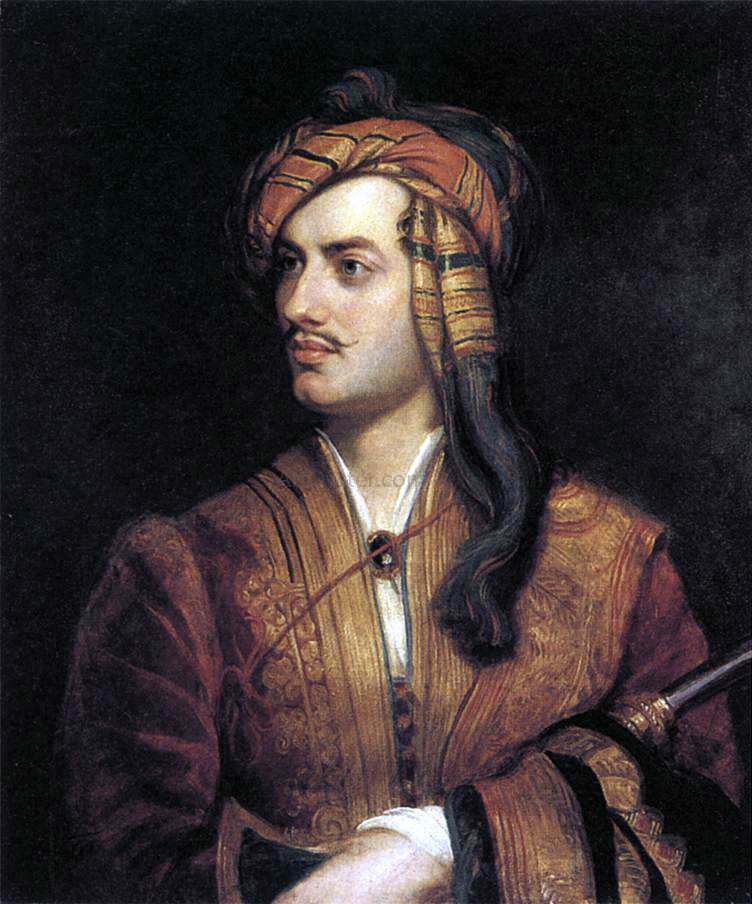 Thomas Phillips Byron in Arnaout Dress - Canvas Print