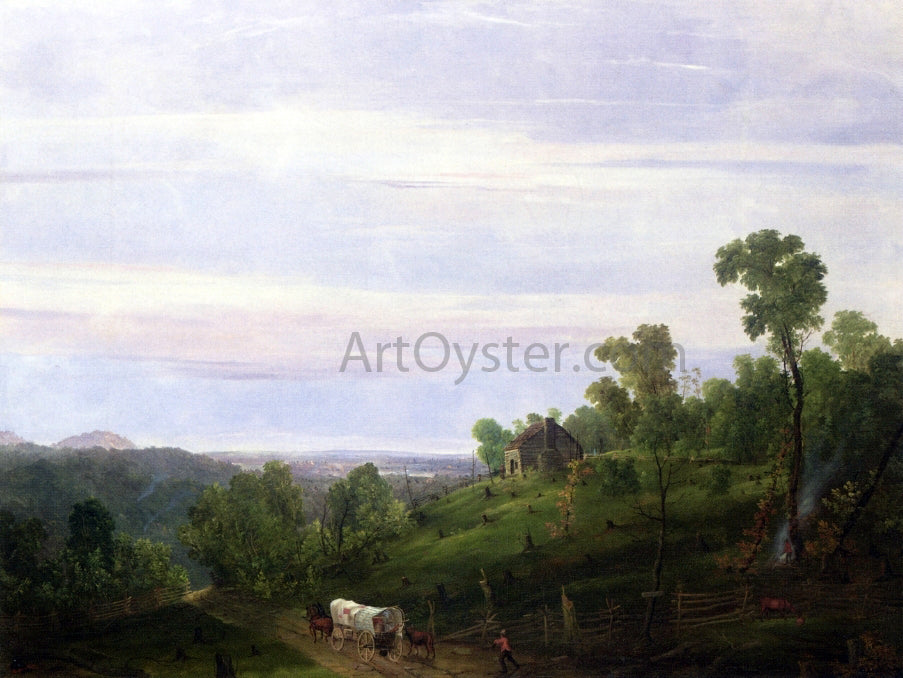 William Louis Sonntag Cabin in the Woods - Canvas Print