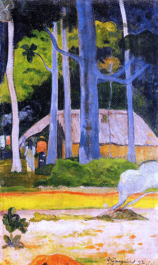 Paul Gauguin A Cabin under the Trees - Canvas Print