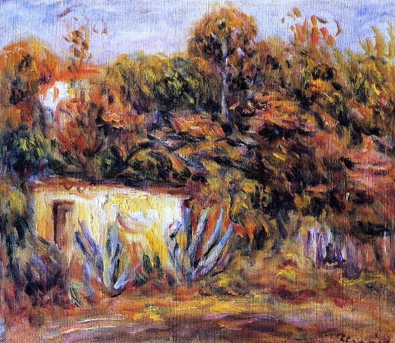 Pierre Auguste Renoir Cabin with Aloe Plants - Canvas Print
