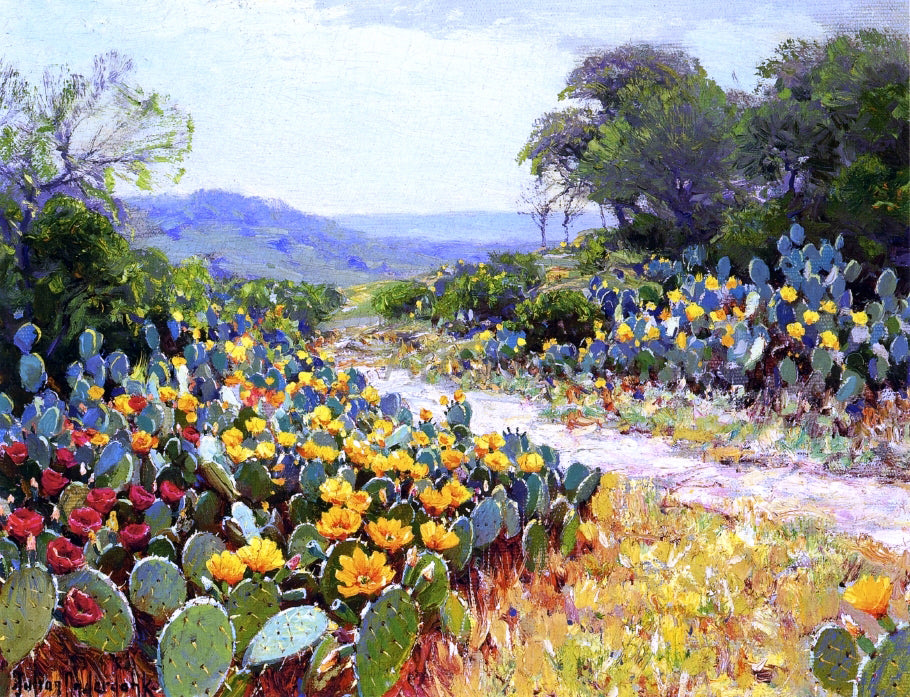 Julian Onderdonk Cactus in Bloom - Canvas Print