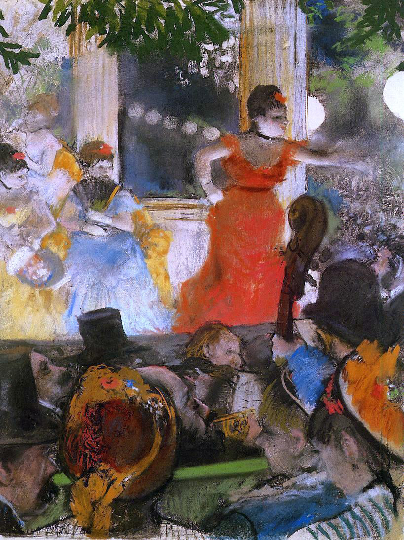Edgar Degas Cafe Concert - At Les Ambassadeurs - Canvas Print