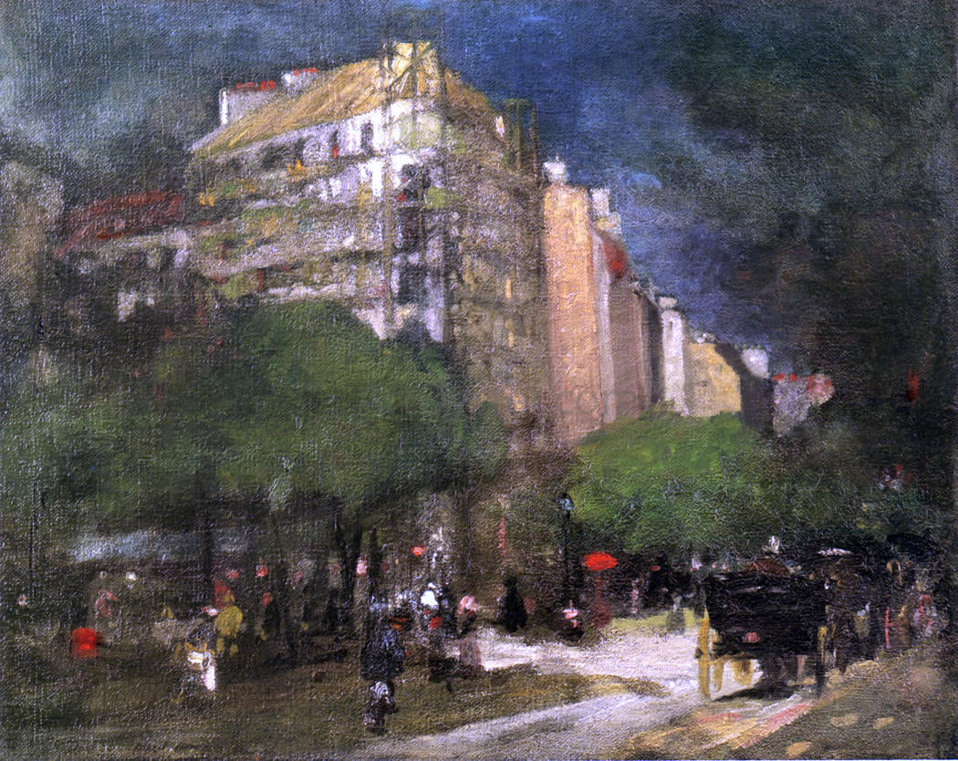 Robert Henri Cafe du Dome (also known as On the Boulevard Montparnasse) - Canvas Print