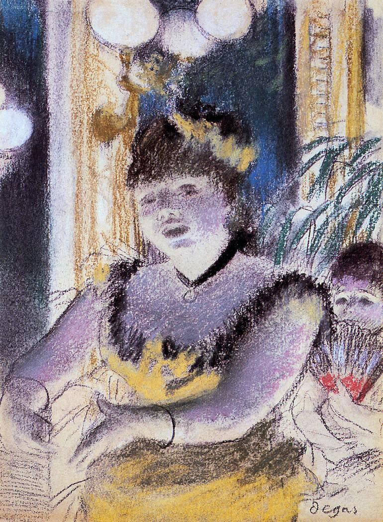 Edgar Degas Cafe-Concert Singer - Canvas Print