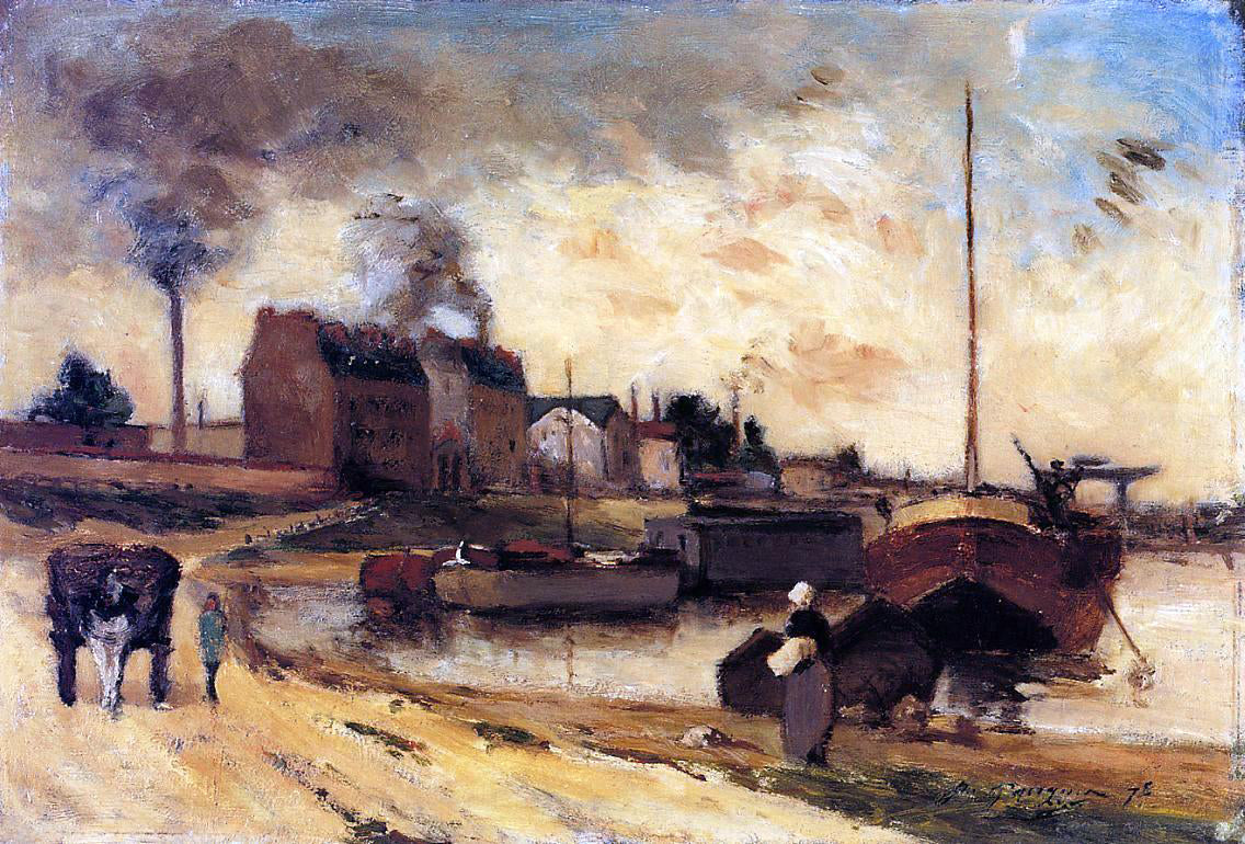 Paul Gauguin Cail Factories and Quai de Grenelle - Canvas Print