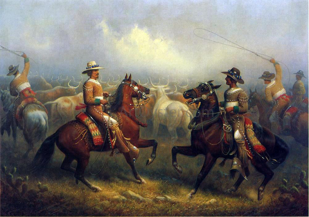 James Walker California Vaqueros - Canvas Print