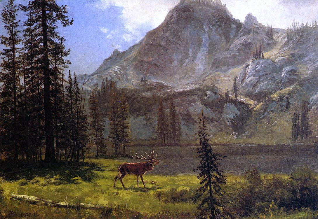 Albert Bierstadt Call of the Wild - Canvas Print