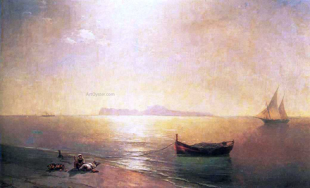 Ivan Constantinovich Aivazovsky Calm on the Mediterranean Sea - Canvas Print