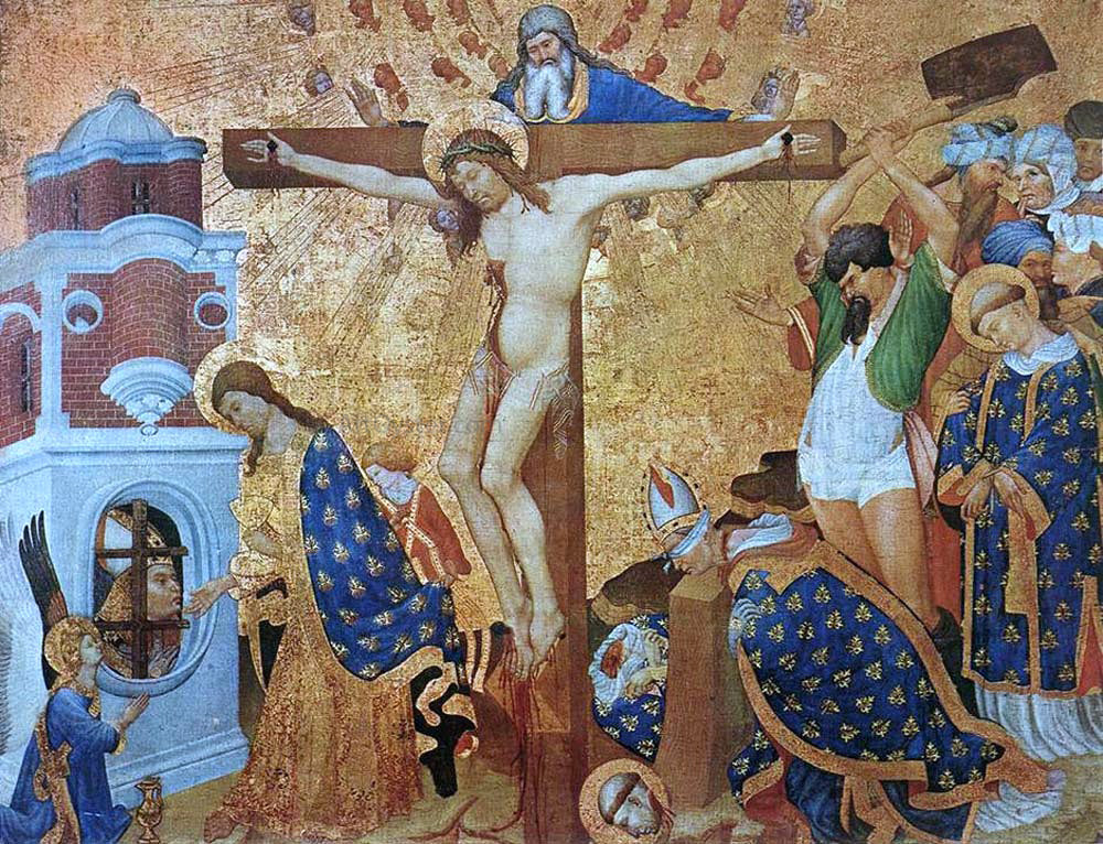 Jean Malouel Calvary and the Martyrdom of St Denis - Canvas Print