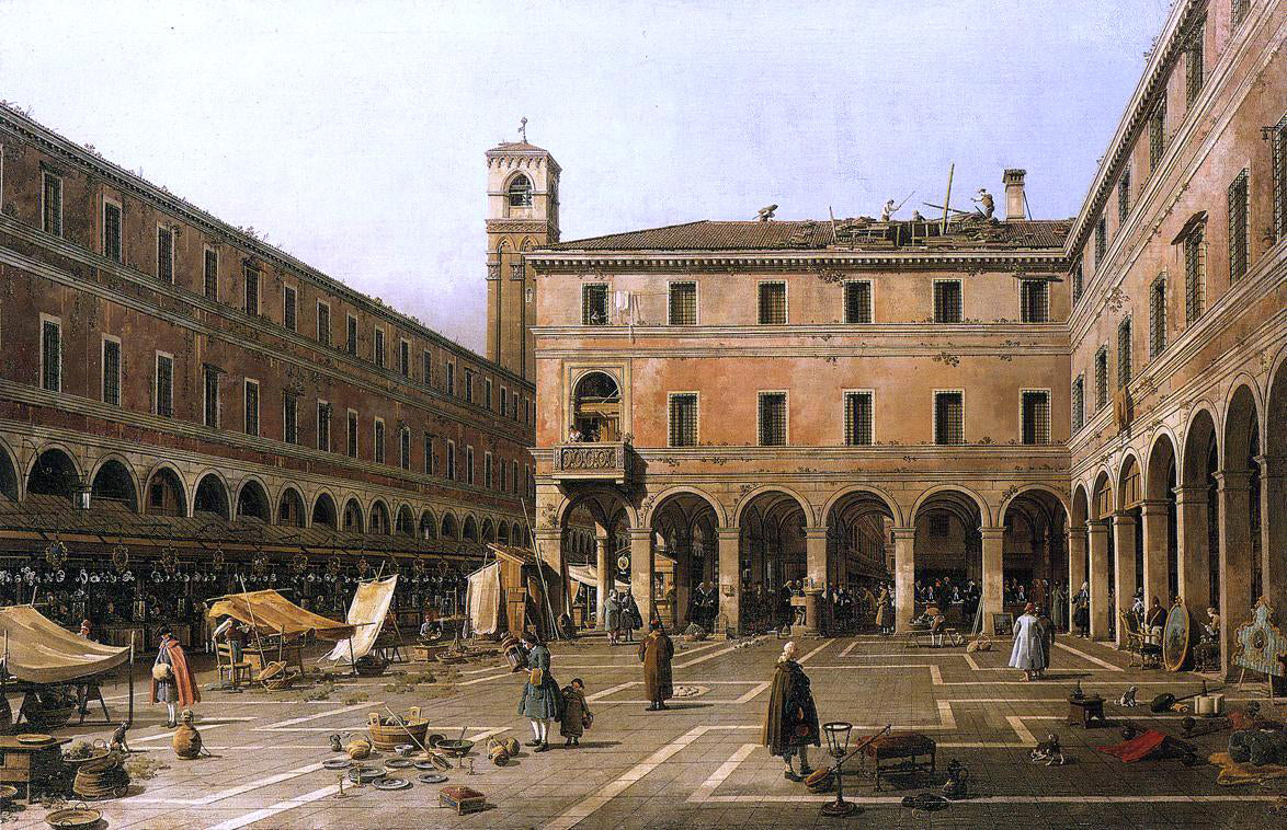Canaletto Campo di Rialto - Canvas Print