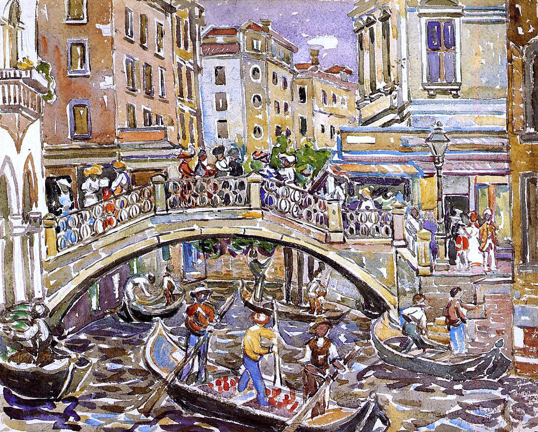 Maurice Prendergast Canal - Canvas Print