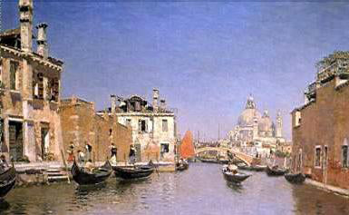 Martin Rico Y Ortega Canal de Venecia - Canvas Print