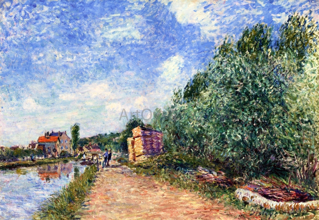 Alfred Sisley Canal du Loing - Chemin de Halage - Canvas Print