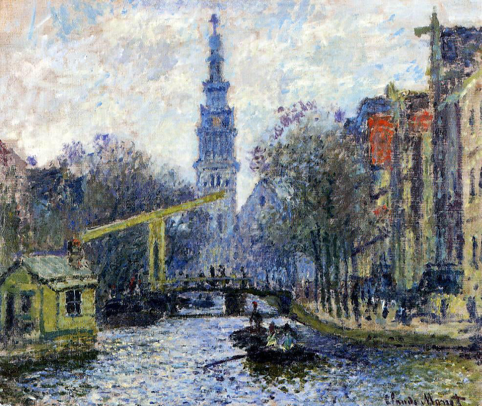 Claude Oscar Monet Canal in Amsterdam - Canvas Print