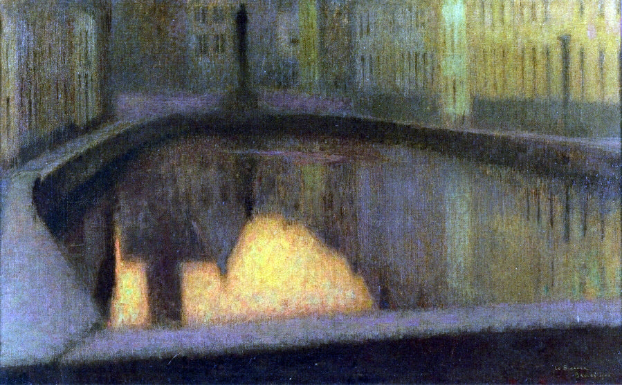 Henri Le Sidaner Canal in Bruges - Canvas Print