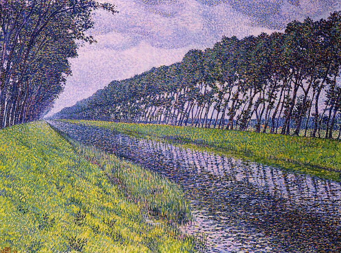 Theo Van Rysselberghe Canal in Flanders - Canvas Print