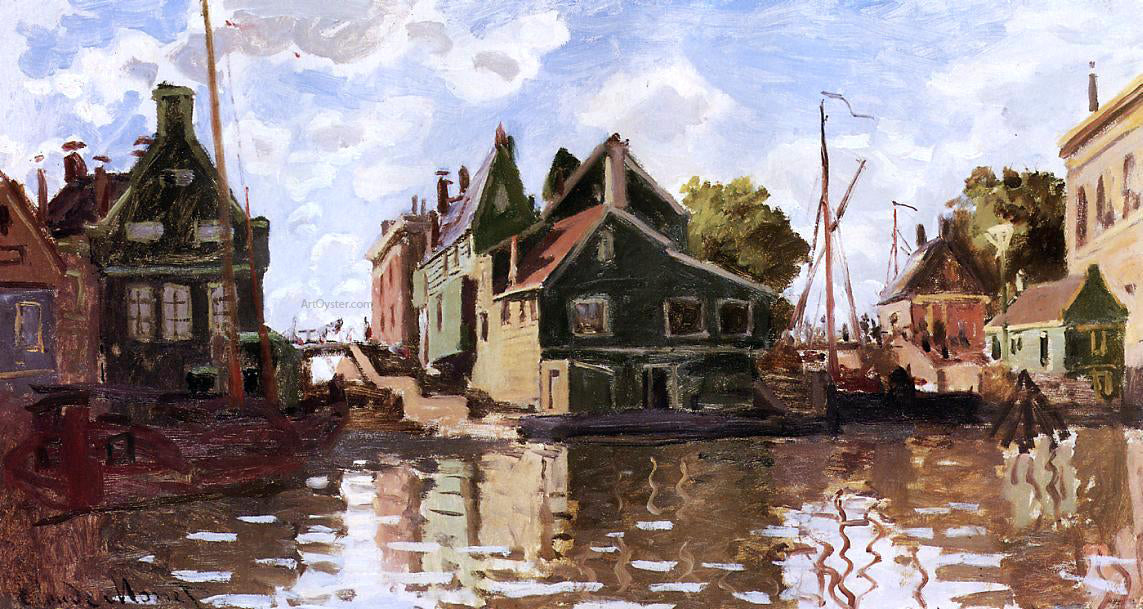 Claude Oscar Monet Canal in Zaandam - Canvas Print