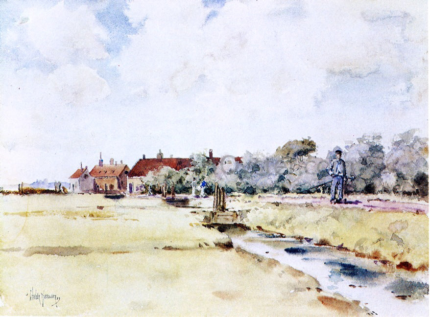 Frederick Childe Hassam Canal Scene - Canvas Print