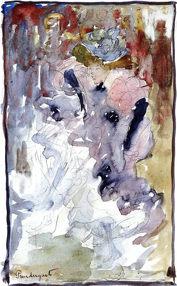 Maurice Prendergast A Can-Can Dancer - Canvas Print