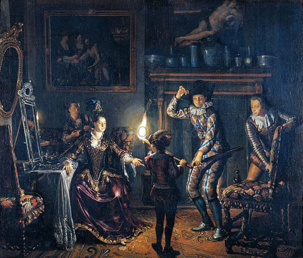 Matthijs Naiveu Candle-Lit Interior - Canvas Print