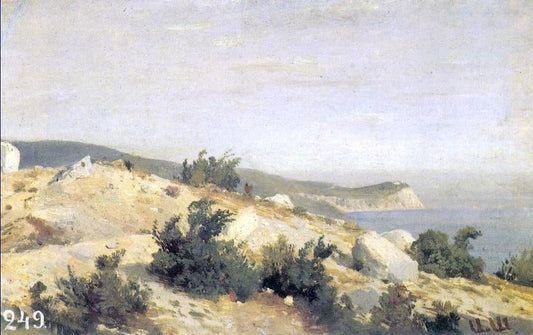 Ivan Ivanovich Shishkin Cape Ay-Todor, Crimea (etude) - Canvas Print