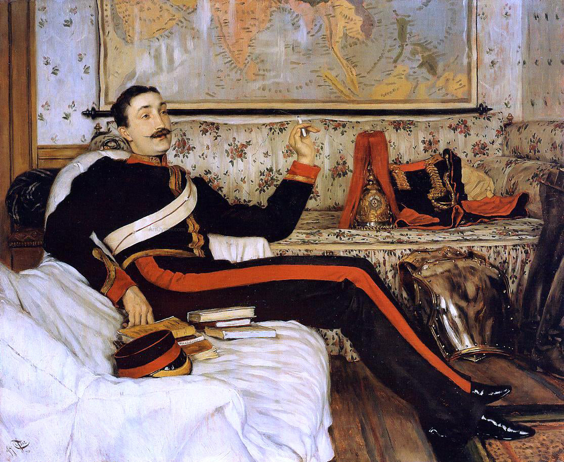 James Tissot Captain Frederick Gustavus Burnaby - Canvas Print
