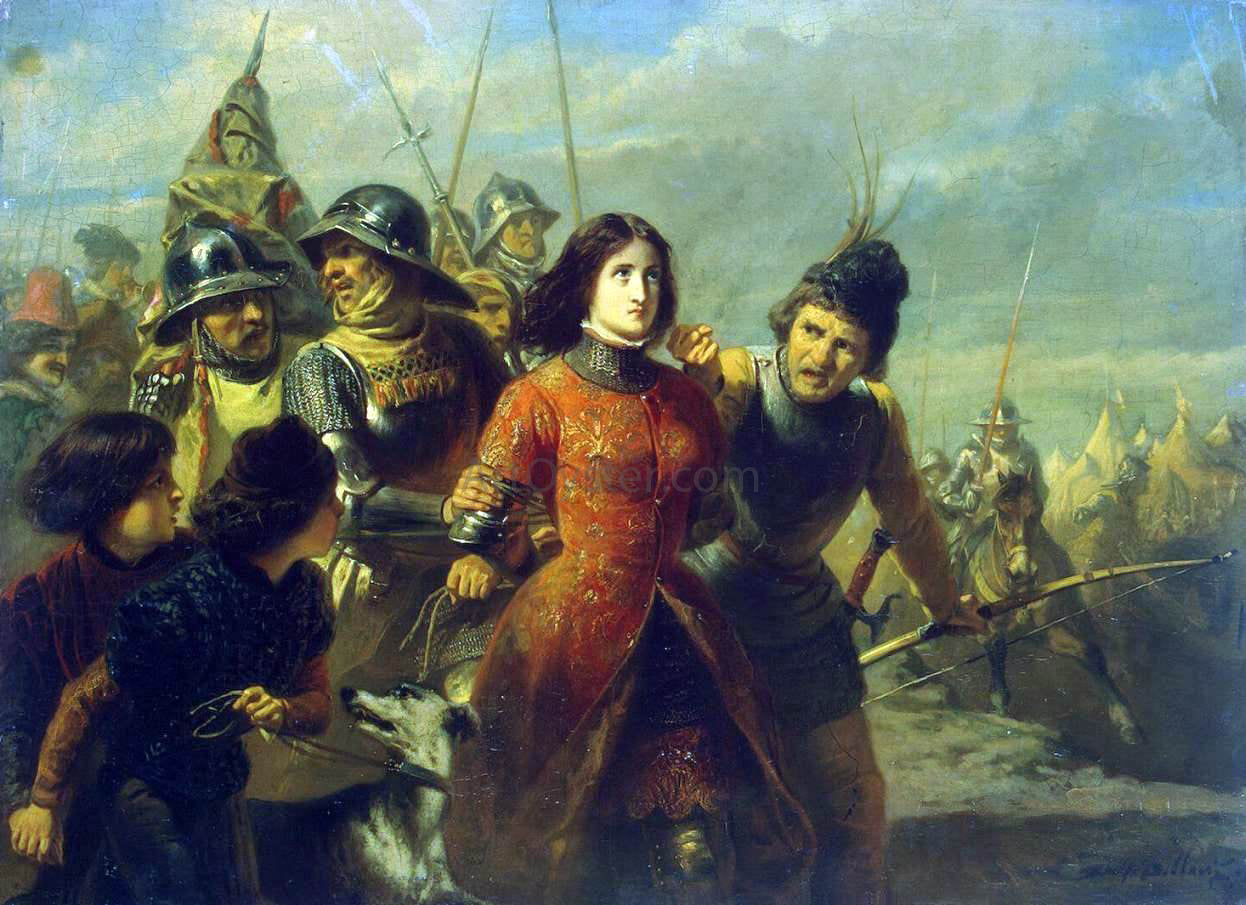 Adolphe-Alexandre Dillens Capture of Joan of Arc - Canvas Print