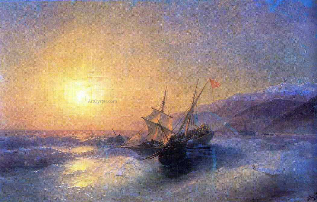 Ivan Constantinovich Aivazovsky Capture Turkish kocherma - Canvas Print