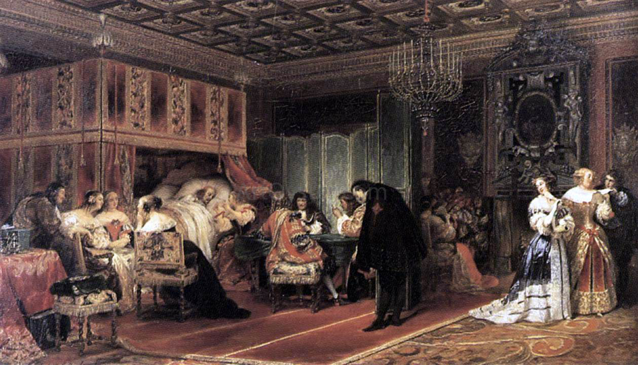 Paul Delaroche Cardinal Mazarin's Last Sickness - Canvas Print