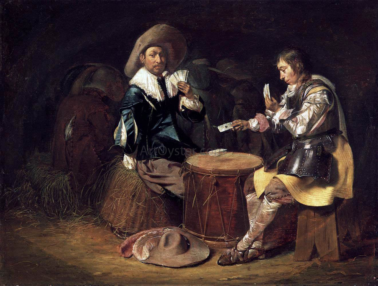 Willem Cornelisz Duyster Card-Playing Soldiers - Canvas Print
